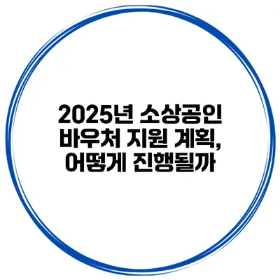 2025년 소상공인 바우처 지원 계획, 어떻게 진행될까?