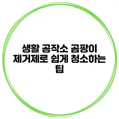 생활 공작소 곰팡이 제거제로 쉽게 청소하는 팁
