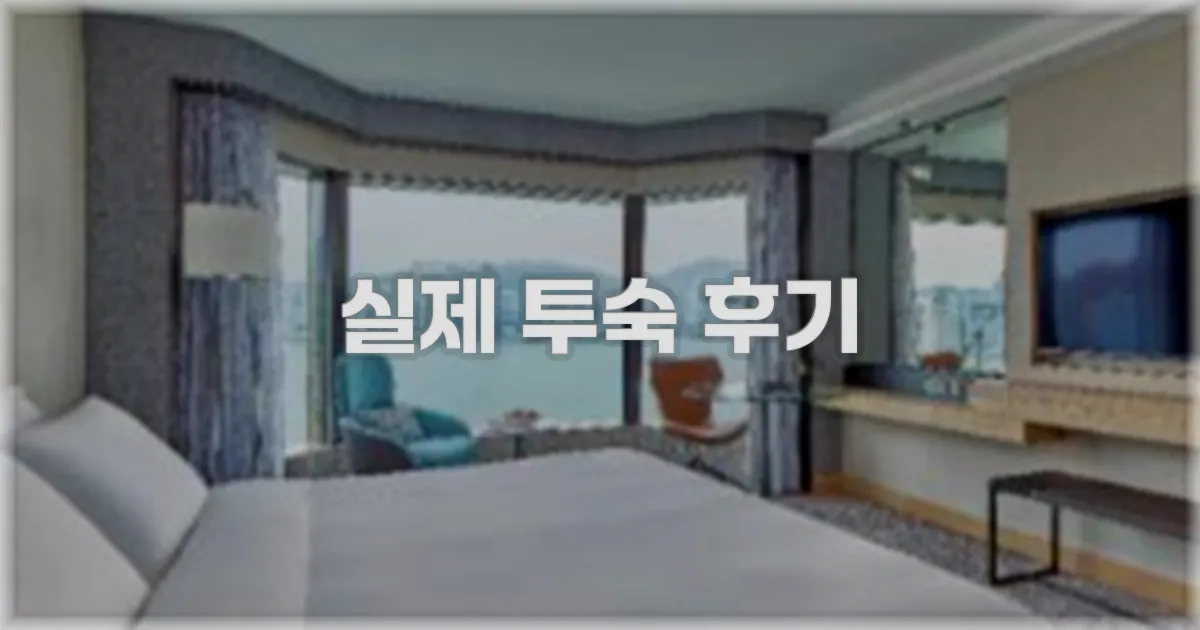 💬 실제 투숙 후기