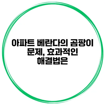 아파트 베란다의 곰팡이 문제, 효과적인 해결법은?