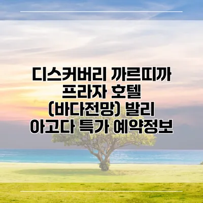 디스커버리 까르띠까 프라자 호텔 (바다전망) 발리 아고다 특가 예약정보