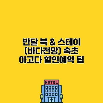 반달 북 & 스테이 (바다전망) 속초 아고다 할인예약 팁
