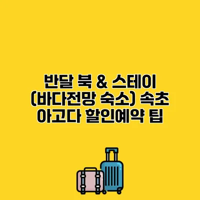 반달 북 & 스테이 (바다전망 숙소) 속초 아고다 할인예약 팁