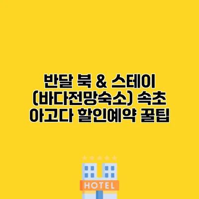 반달 북 & 스테이 (바다전망숙소) 속초 아고다 할인예약 꿀팁