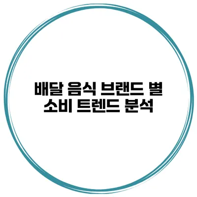 배달 음식 브랜드 별 소비 트렌드 분석