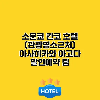 소운쿄 칸코 호텔 (관광명소근처) 아사히카와 아고다 할인예약 팁