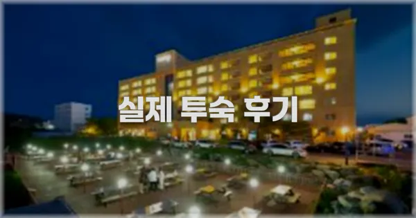 💬 실제 투숙 후기
