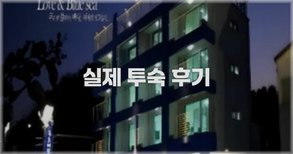 💬 실제 투숙 후기
