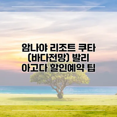 암나야 리조트 쿠타 (바다전망) 발리 아고다 할인예약 팁