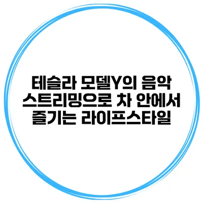 테슬라 모델Y의 음악 스트리밍으로 차 안에서 즐기는 라이프스타일
